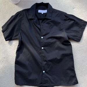 Peau De Loup Black Herringbone Shirt